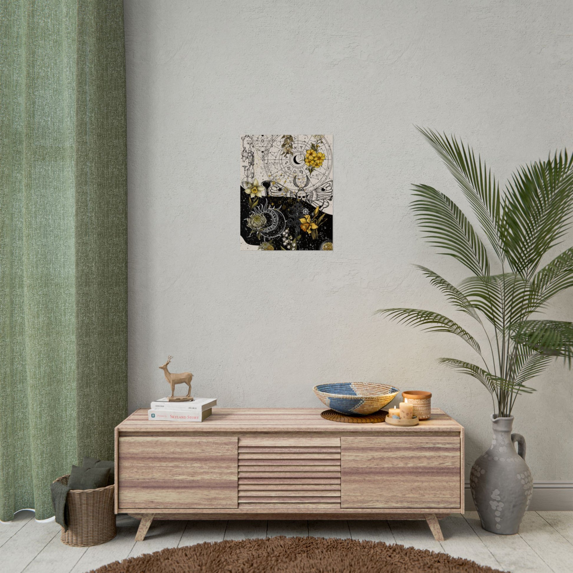 Rolled Posters Moth Wall Art Prints, Aesthetic Home Decor, Goth Wall Decor, Vintage Style Art Posters, Boho Room Decor Gift