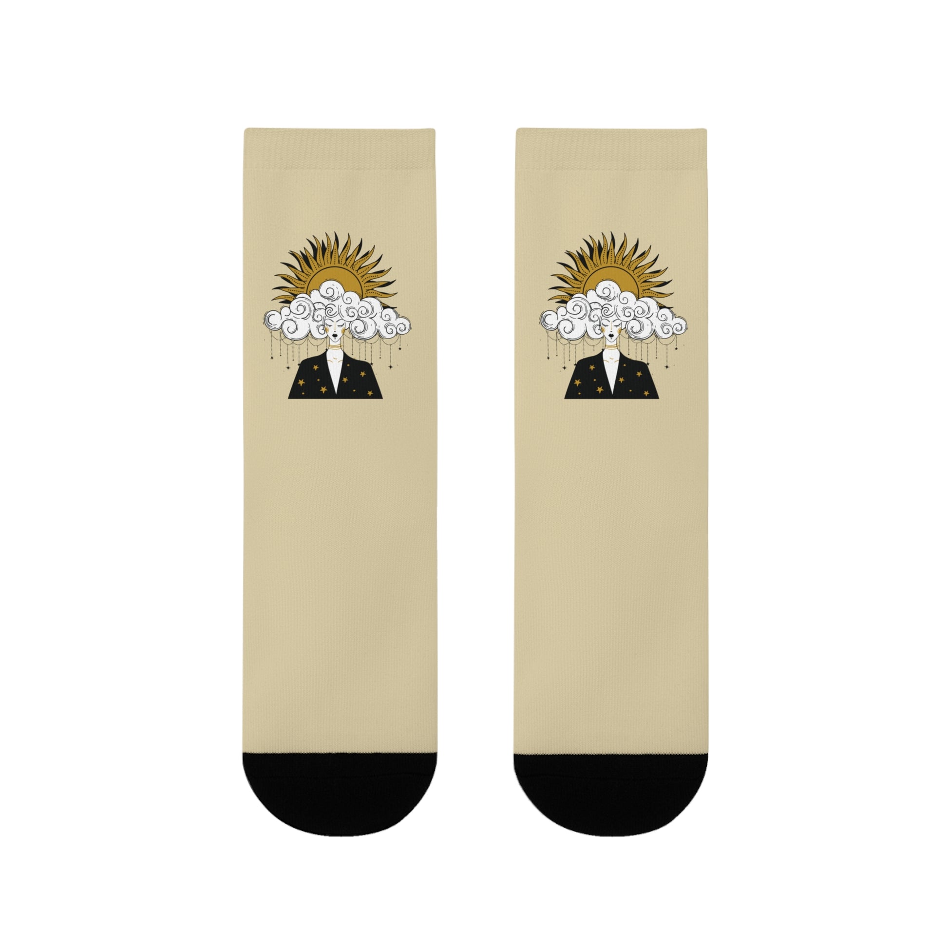 Divine Feminine Meditation Among Stars Grounding Socks | Celestial Journaling Accessories | Meditation Clothing | Yoga socks