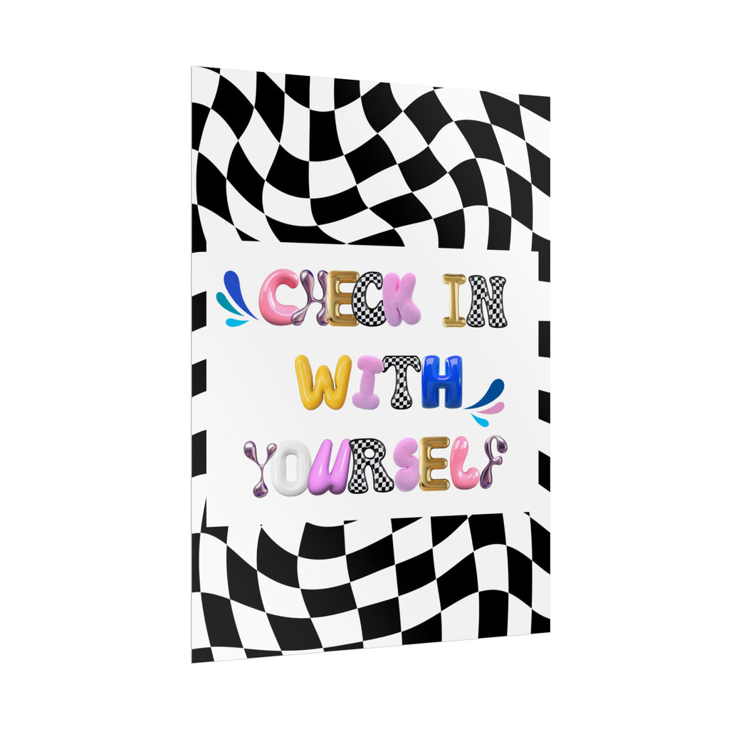 Rolled Bubble Letter Poster | Mental Health Awareness Art | Feel-Good Emotional Wellness Art in Blob