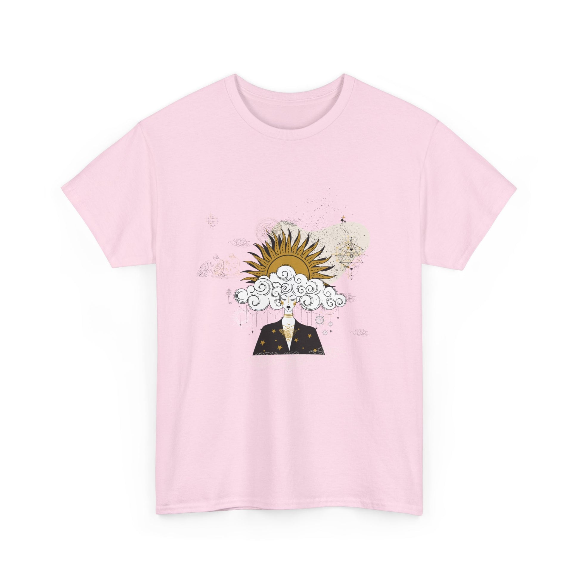 Feminine Meditation Among Stars Tshirt | Meditation Constellation Astrology Tee | Grounding Ritual Essentials | Healing Affirmation Tshirt