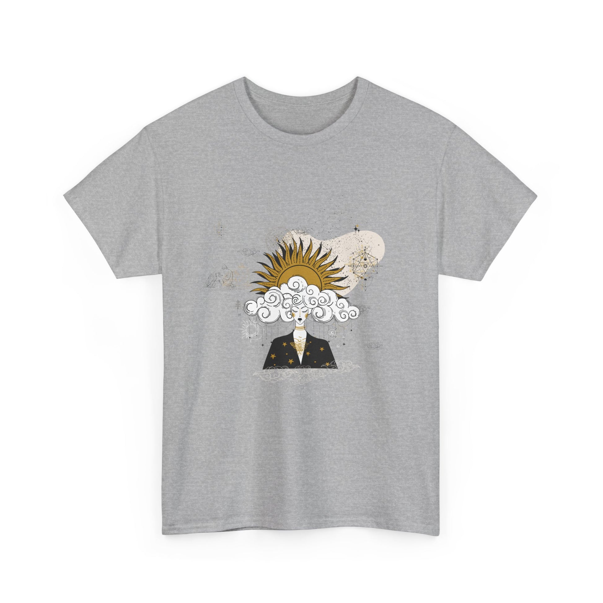Feminine Meditation Among Stars Tshirt | Meditation Constellation Astrology Tee | Grounding Ritual Essentials | Healing Affirmation Tshirt