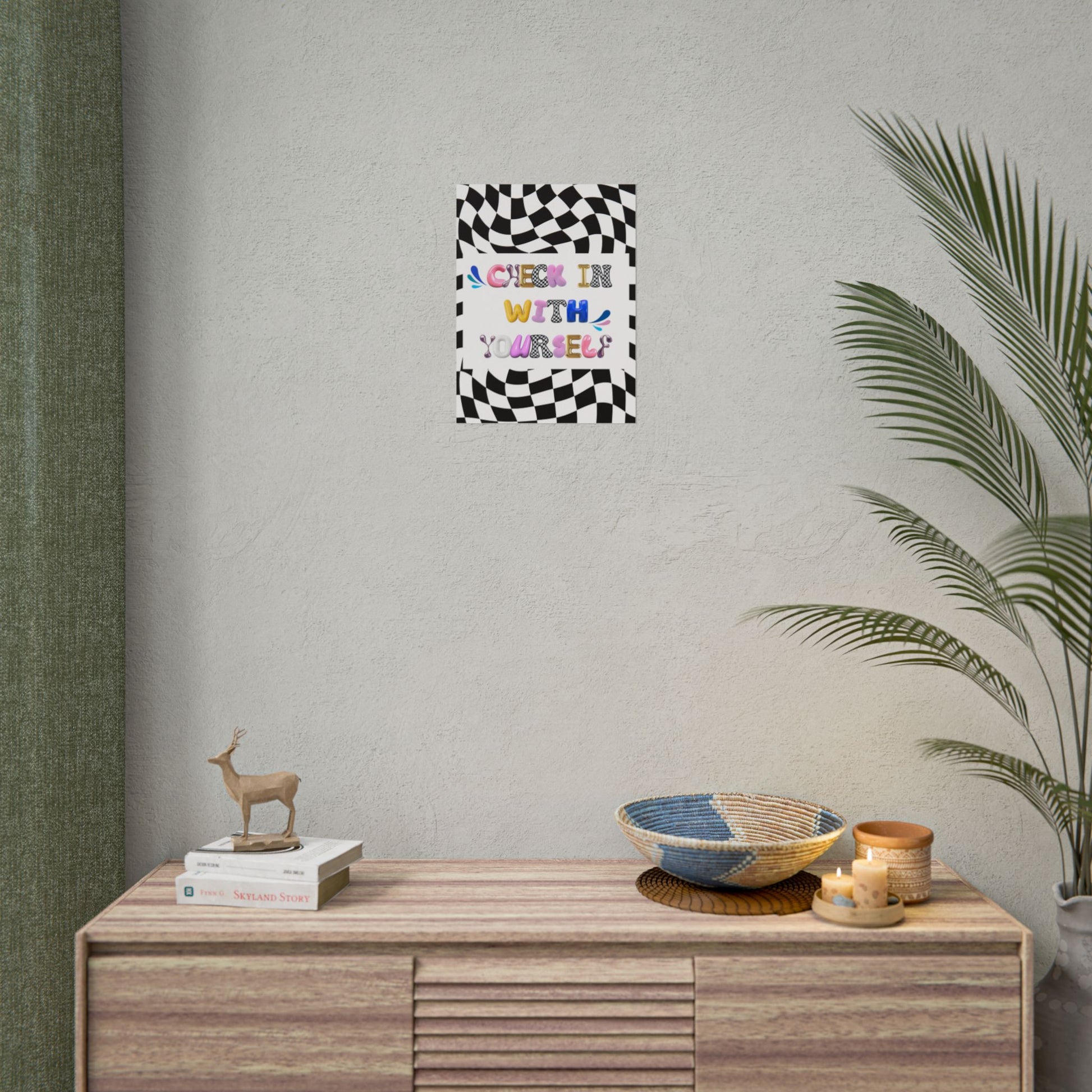 Rolled Bubble Letter Poster | Mental Health Awareness Art | Feel-Good Emotional Wellness Art in Blob