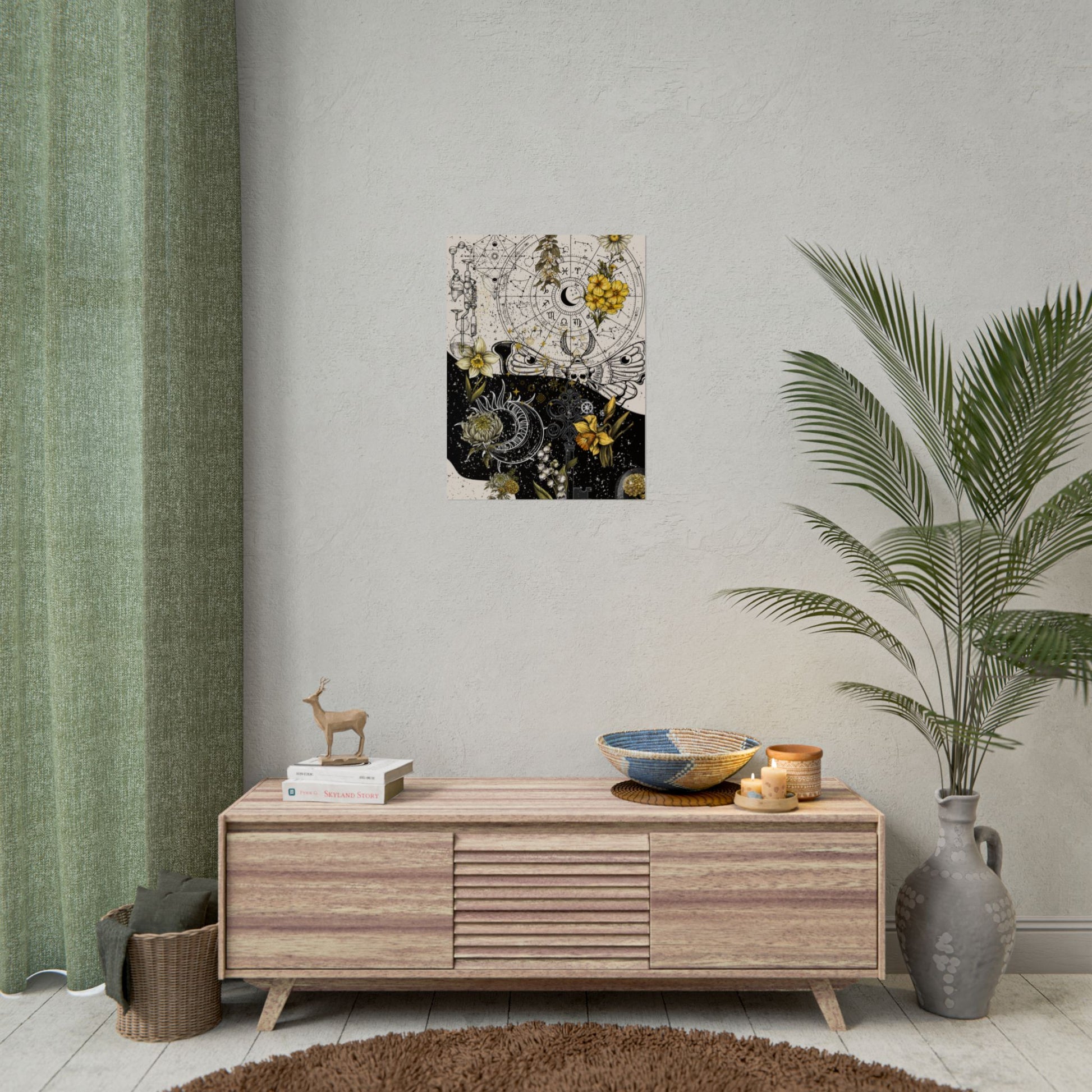 Rolled Posters Moth Wall Art Prints, Aesthetic Home Decor, Goth Wall Decor, Vintage Style Art Posters, Boho Room Decor Gift