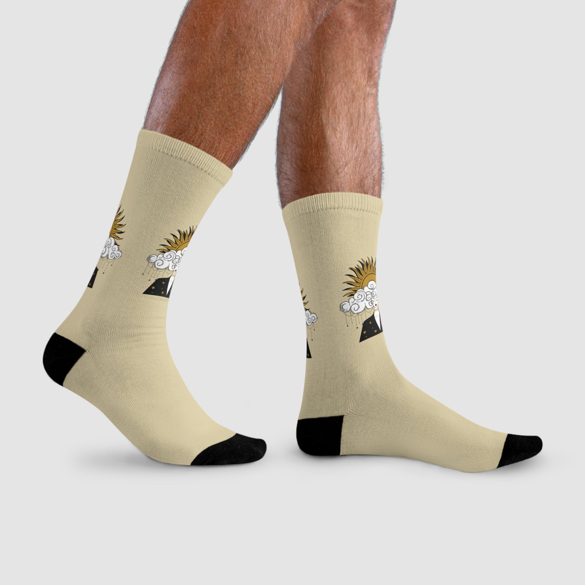 Divine Feminine Meditation Among Stars Grounding Socks | Celestial Journaling Accessories | Meditation Clothing | Yoga socks