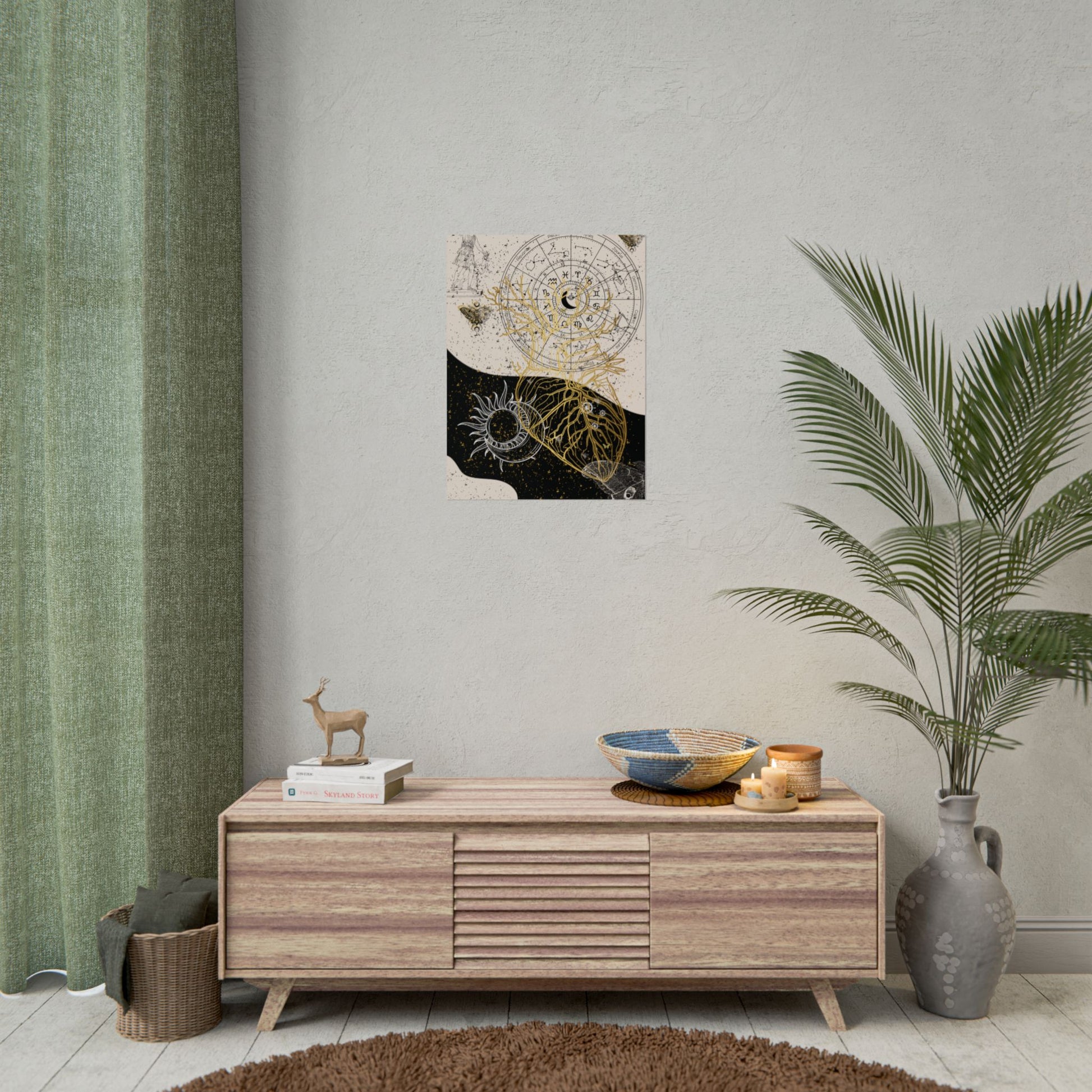 Rolled Posters | Astrological Art Print, Celestial Wall Decor, Zodiac Poster, Astrology Gift, Horoscope Art, Bohemian Home Decor