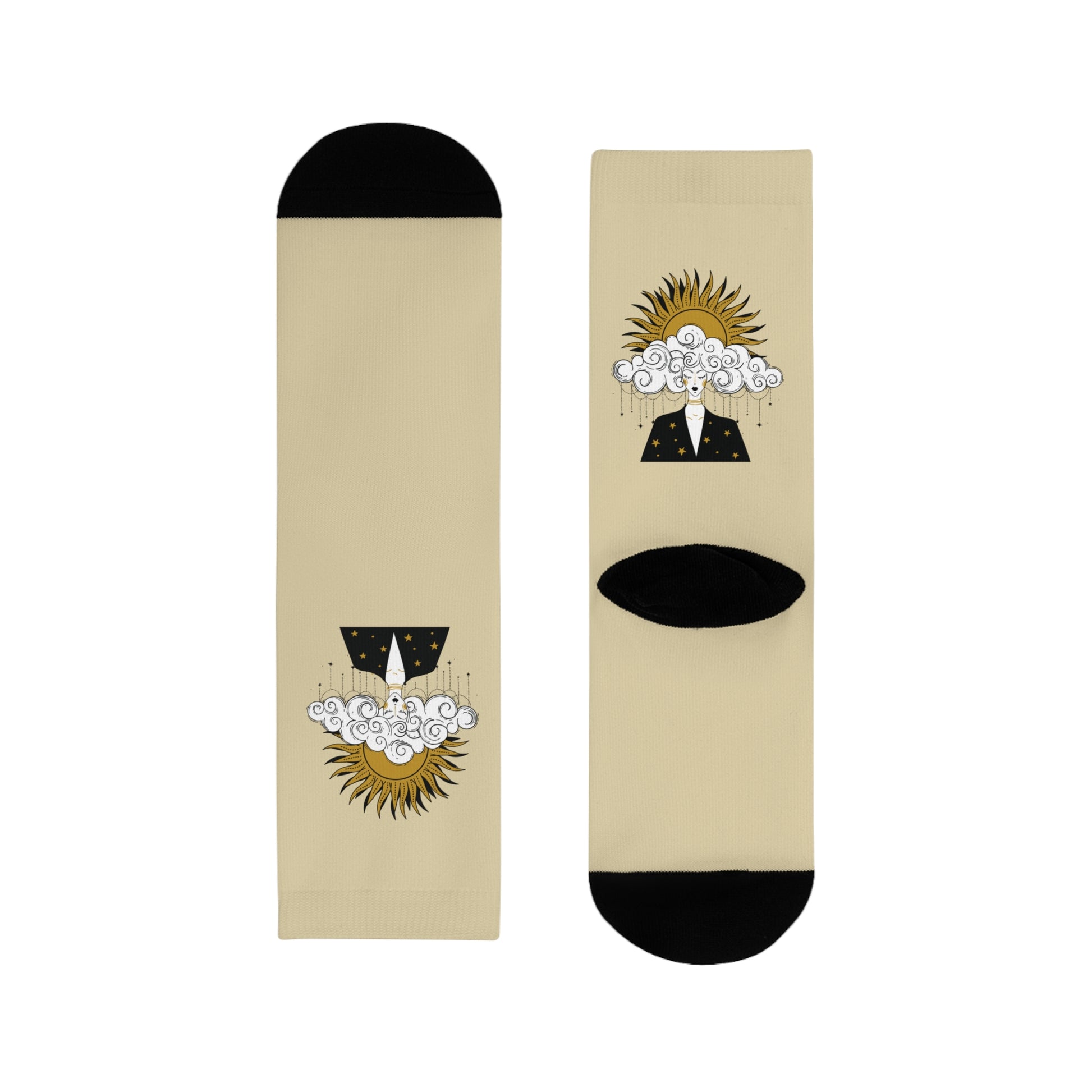 Divine Feminine Meditation Among Stars Grounding Socks | Celestial Journaling Accessories | Meditation Clothing | Yoga socks