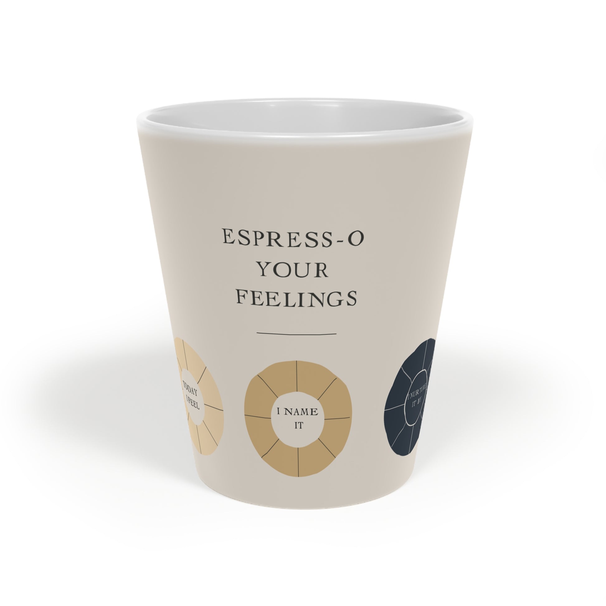 Espress-O Your Feelings Latte Mug Feelings Wheel Latte Cup - 12oz Coffee Cup | Coffee Gift | Therapy Room Decor