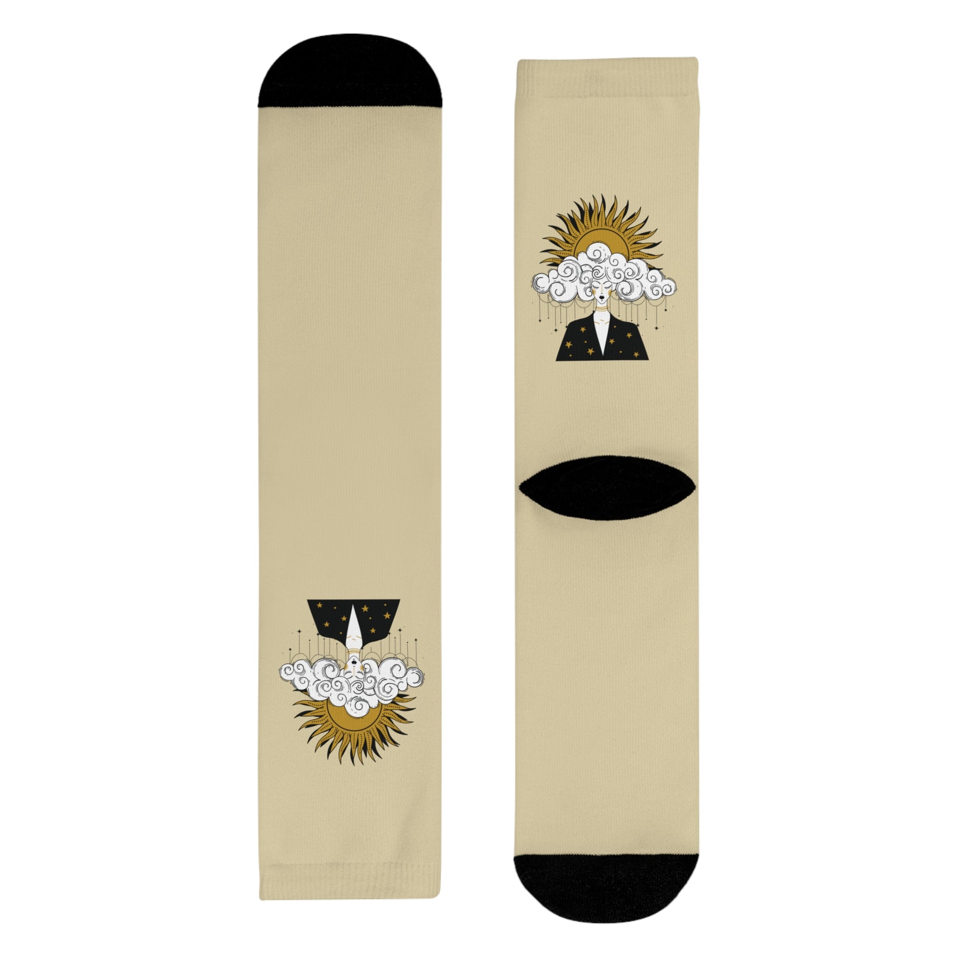 Divine Feminine Meditation Among Stars Grounding Socks | Celestial Journaling Accessories | Meditation Clothing | Yoga socks
