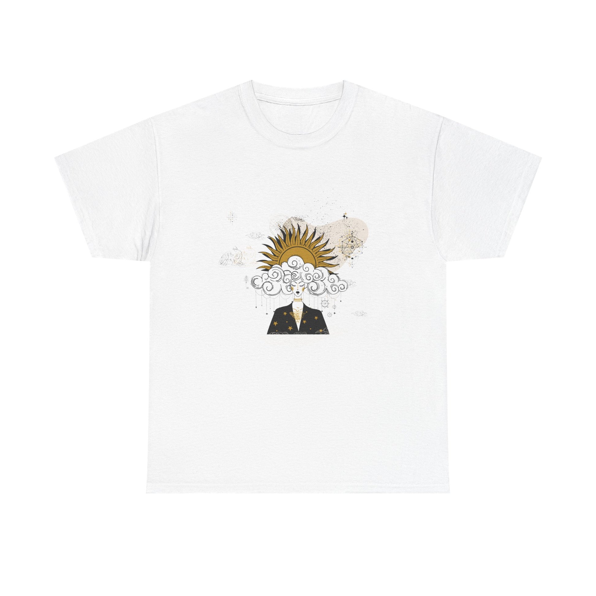 Feminine Meditation Among Stars Tshirt | Meditation Constellation Astrology Tee | Grounding Ritual Essentials | Healing Affirmation Tshirt
