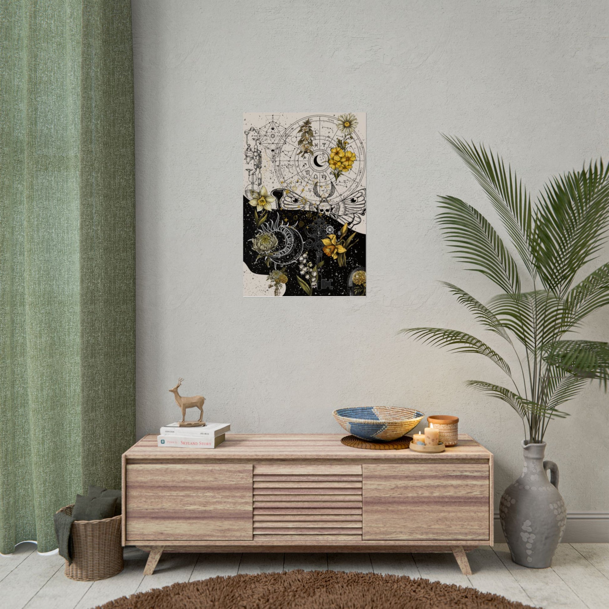 Rolled Posters Moth Wall Art Prints, Aesthetic Home Decor, Goth Wall Decor, Vintage Style Art Posters, Boho Room Decor Gift