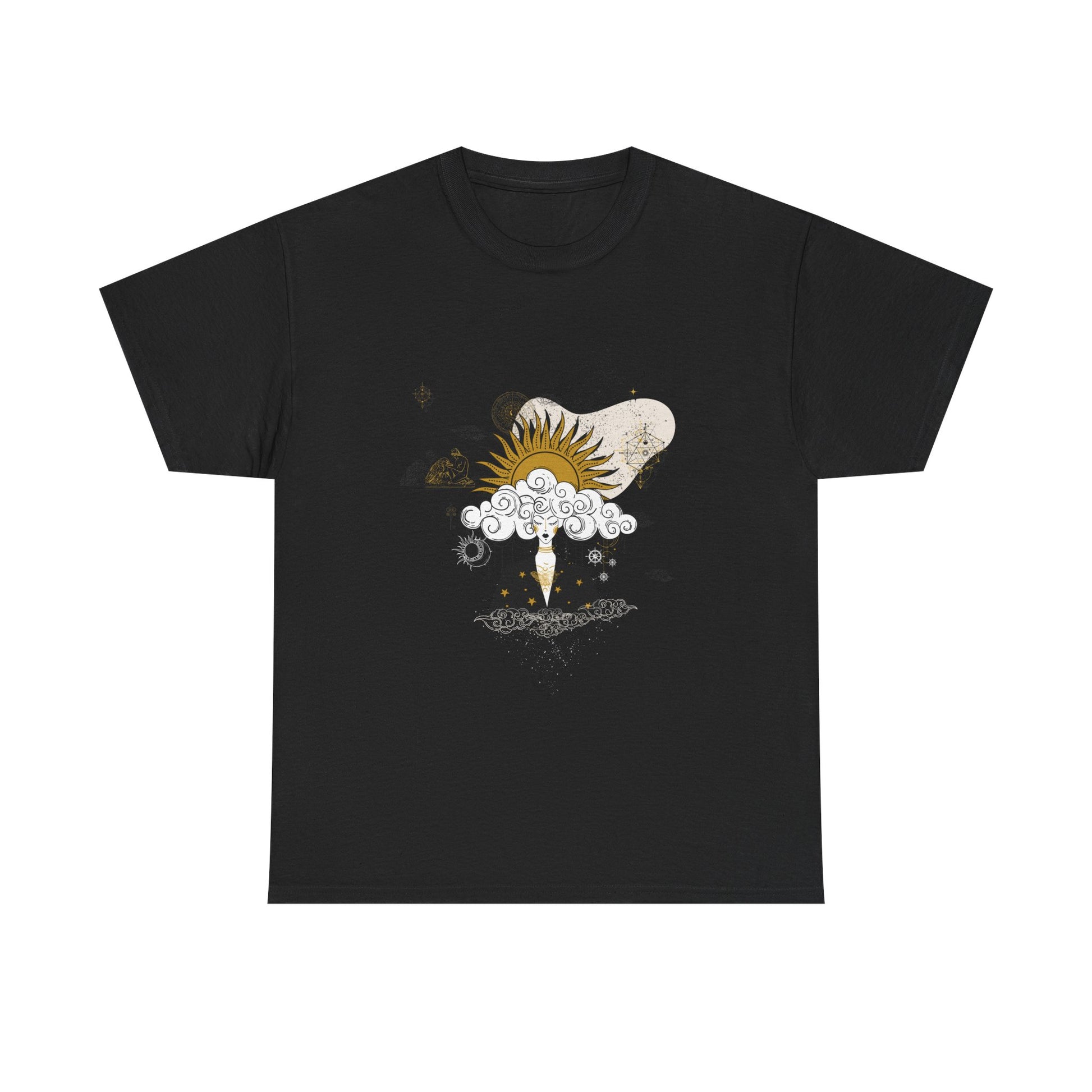 Feminine Meditation Among Stars Tshirt | Meditation Constellation Astrology Tee | Grounding Ritual Essentials | Healing Affirmation Tshirt