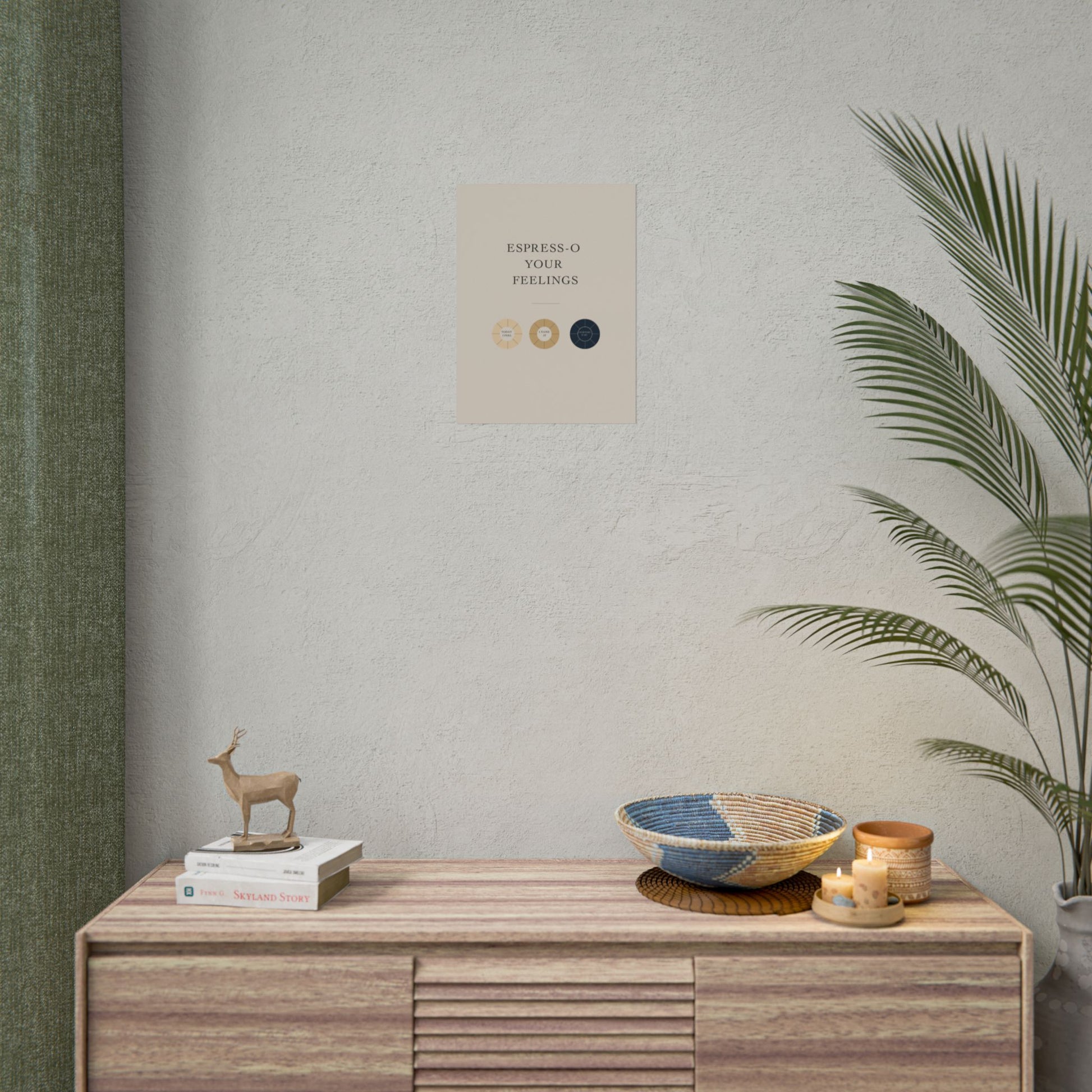 Rolled Coffee Poster Espresso Your Feelings Wall Art, Coffee Decor, Mood Chart Poster,  Therapy Room Art