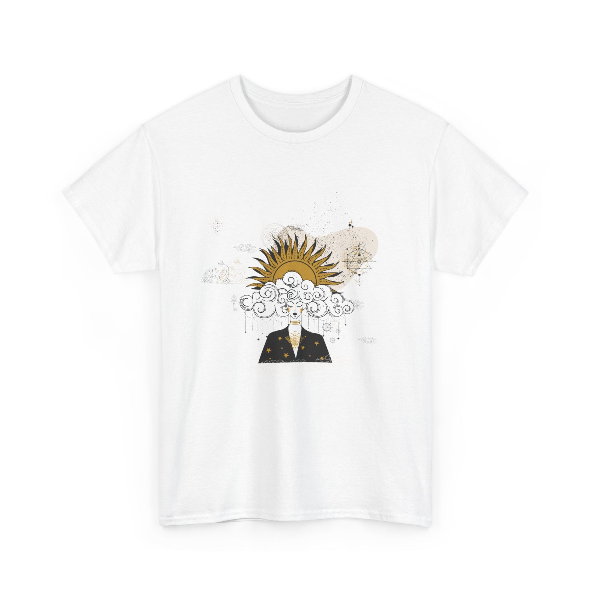 Feminine Meditation Among Stars Tshirt | Meditation Constellation Astrology Tee | Grounding Ritual Essentials | Healing Affirmation Tshirt
