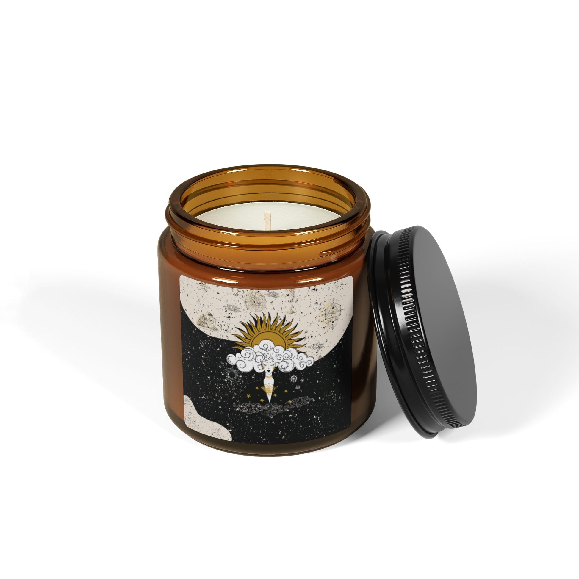 Divine Feminine Meditation Among Stars Candle | Alchemy Art | Celestial Art Print Journaling Accessories
