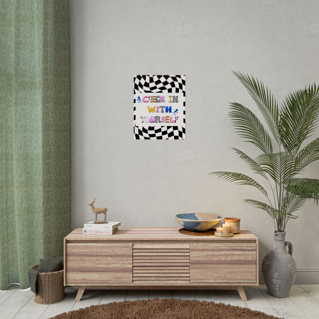 Rolled Bubble Letter Poster | Mental Health Awareness Art | Feel-Good Emotional Wellness Art in Blob