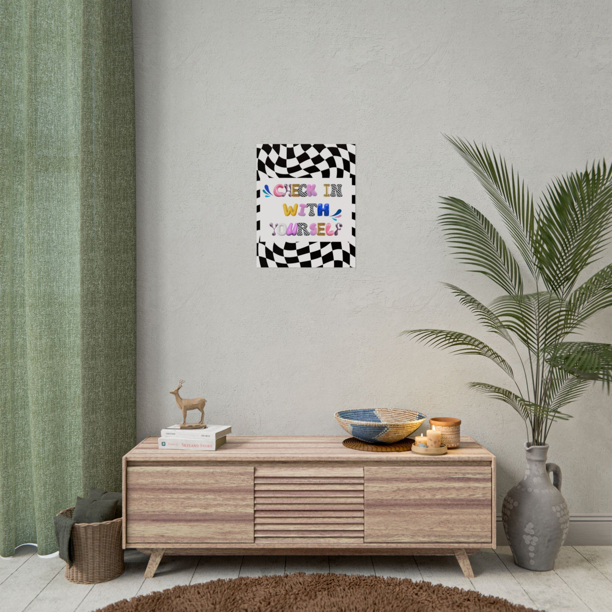 Rolled Bubble Letter Poster | Mental Health Awareness Art | Feel-Good Emotional Wellness Art in Blob