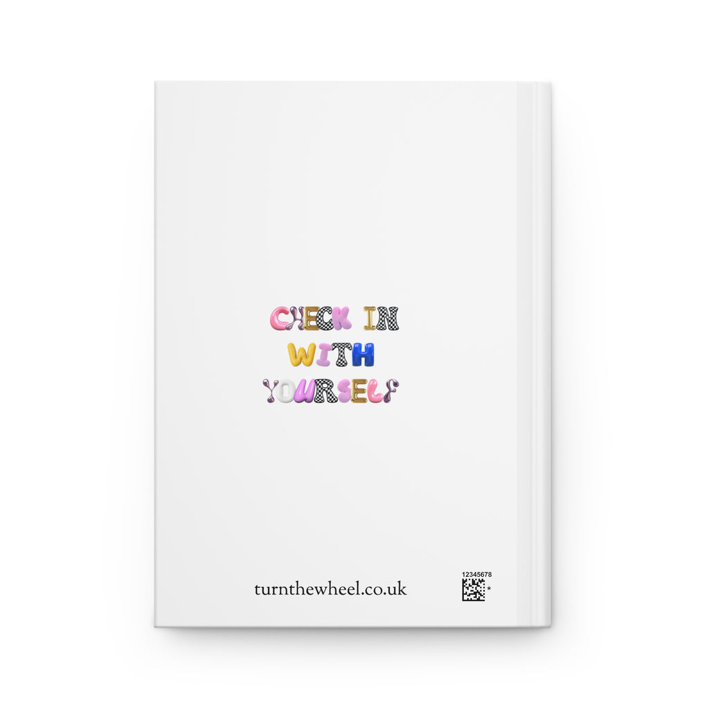 Check In With Yourself Bubble Letter Notebook | Hardcover Lined Notebook | Healing Therapy Office School Gift