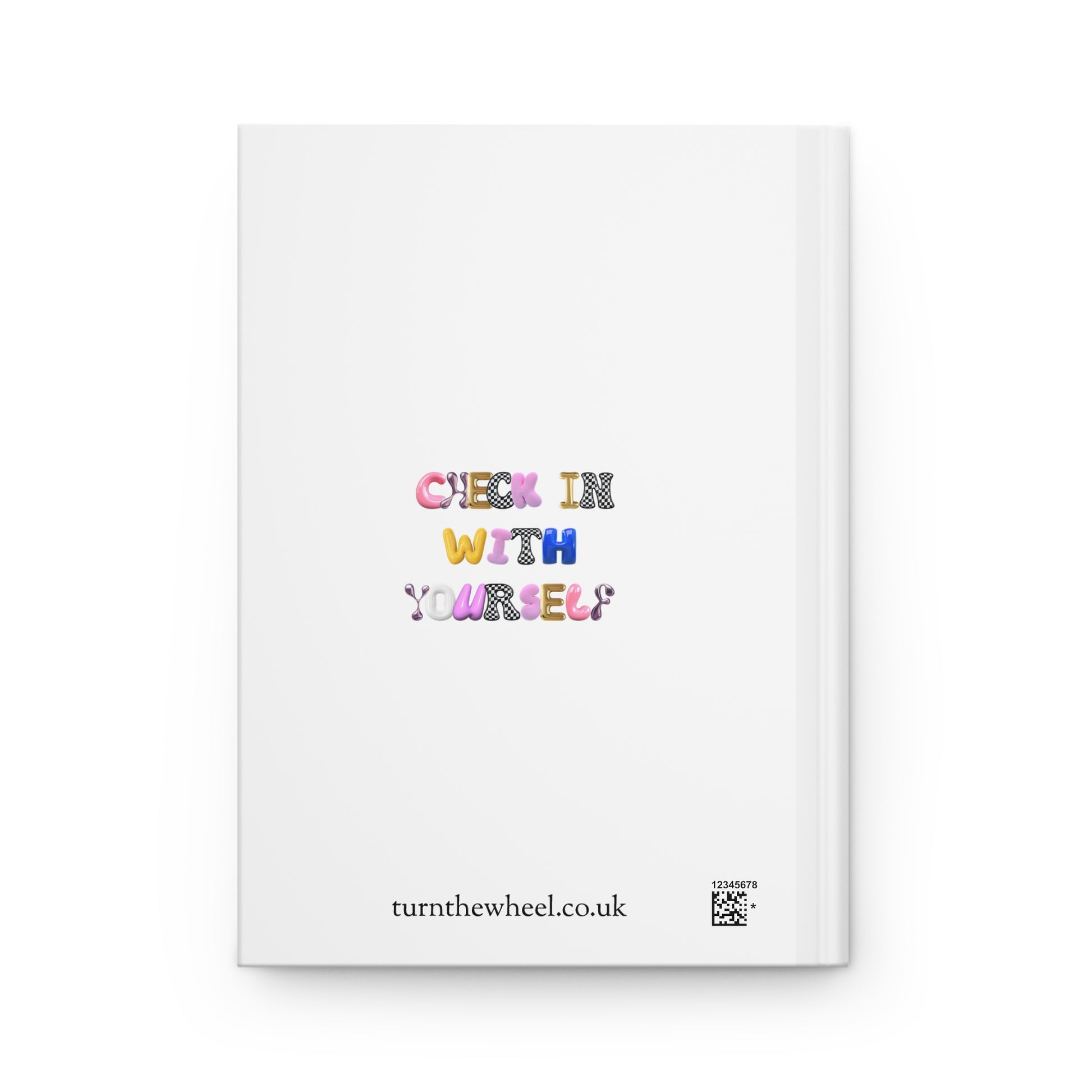 Check In With Yourself Bubble Letter Notebook | Hardcover Lined Notebook | Healing Therapy Office School Gift