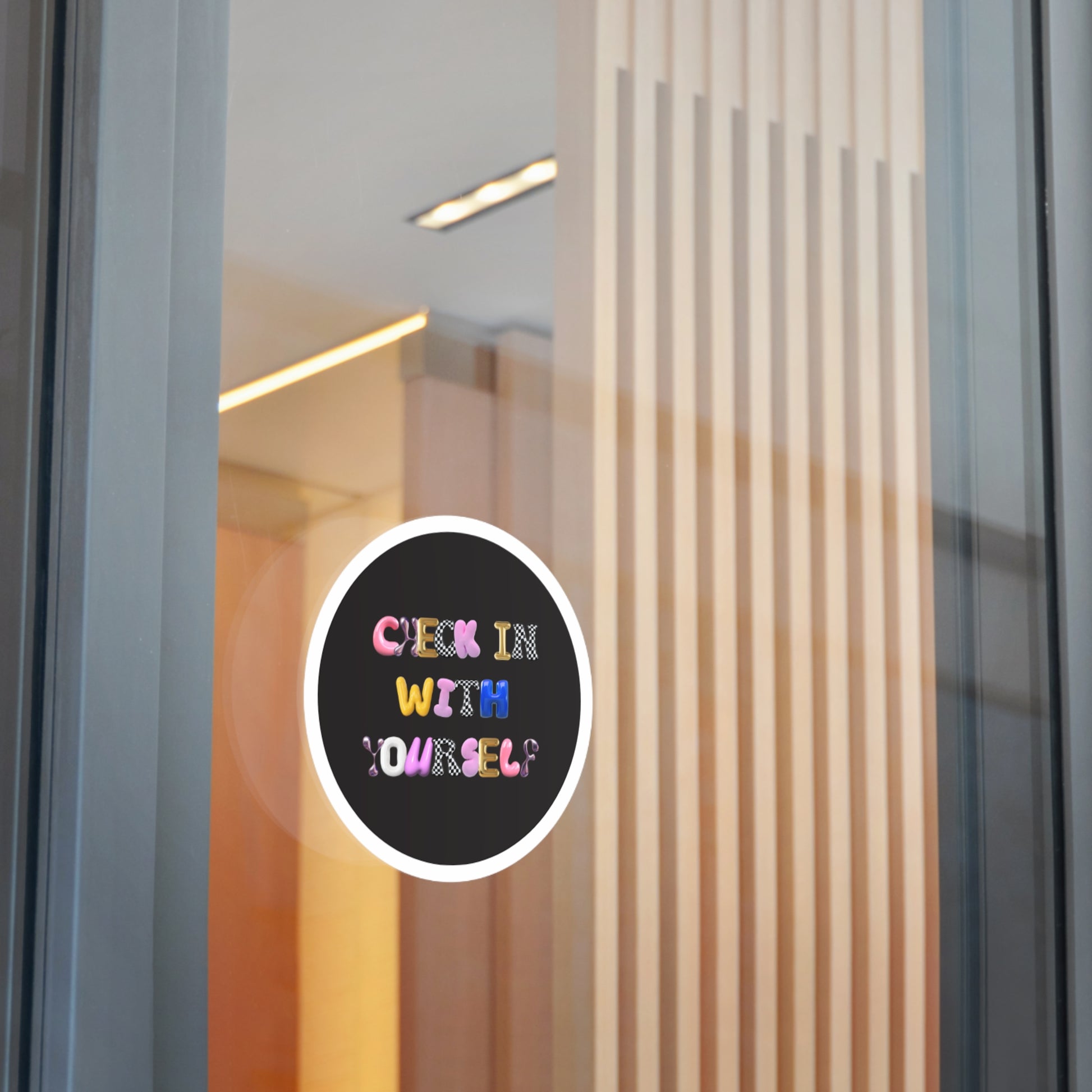 Check In With Yourself Sticker | Mental Health Reminder Vinyl Decal | Therapy-Inspired Self-Care Sticker | Laptop Water Bottle Journal