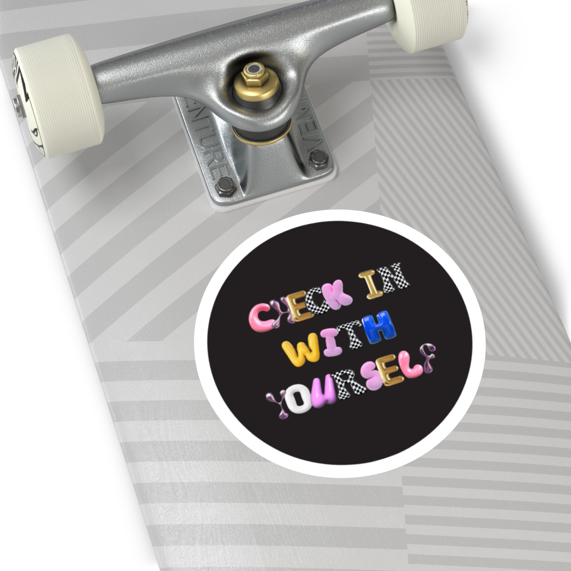Check In With Yourself Sticker | Mental Health Reminder Vinyl Decal | Therapy-Inspired Self-Care Sticker | Laptop Water Bottle Journal