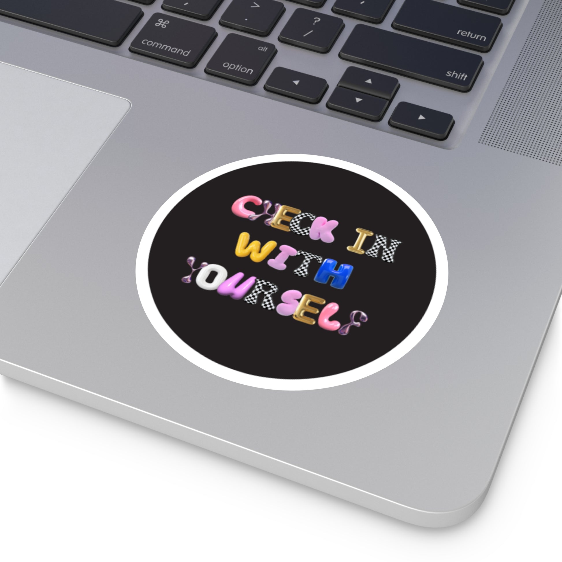 Check In With Yourself Sticker | Mental Health Reminder Vinyl Decal | Therapy-Inspired Self-Care Sticker | Laptop Water Bottle Journal