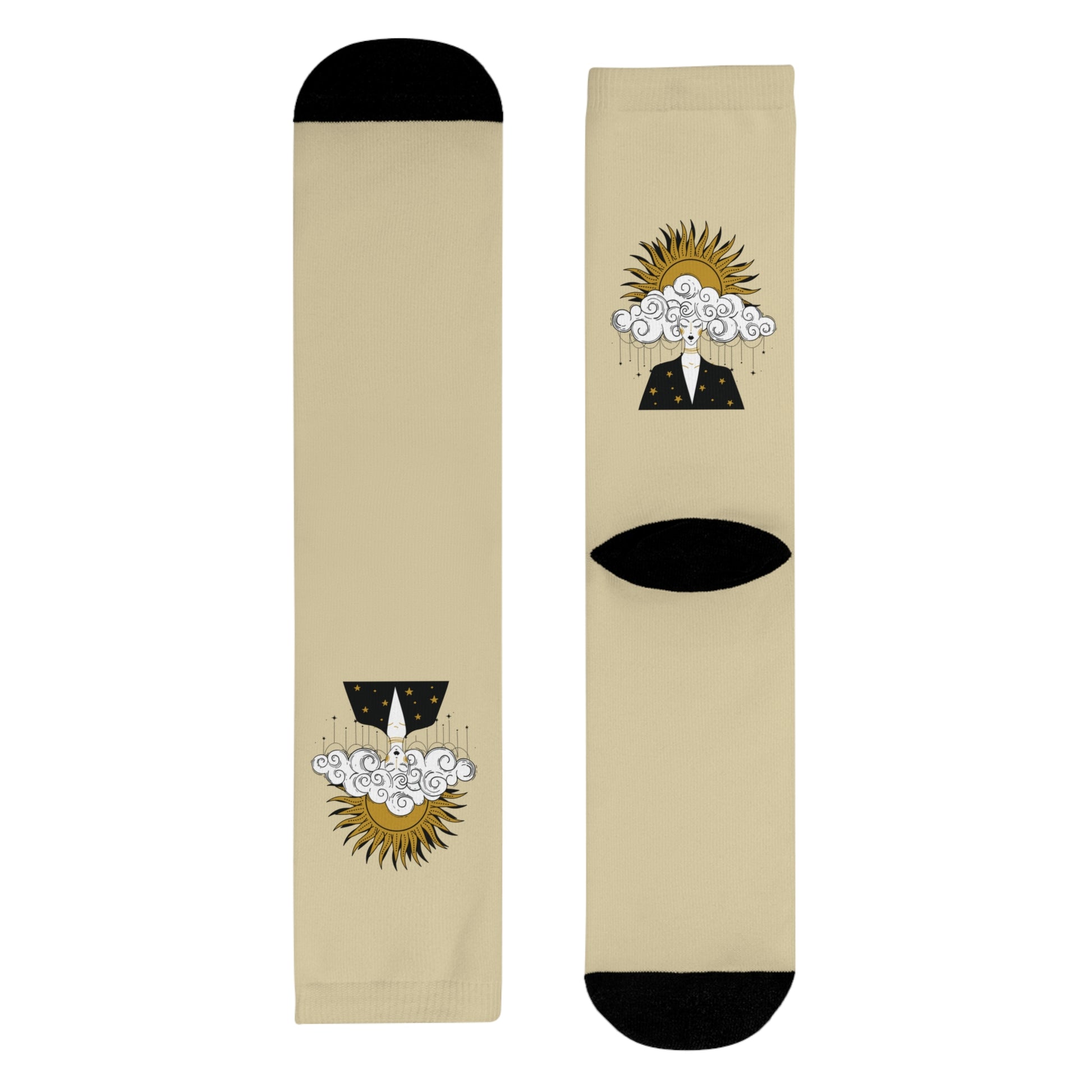 Divine Feminine Meditation Among Stars Grounding Socks | Celestial Journaling Accessories | Meditation Clothing | Yoga socks
