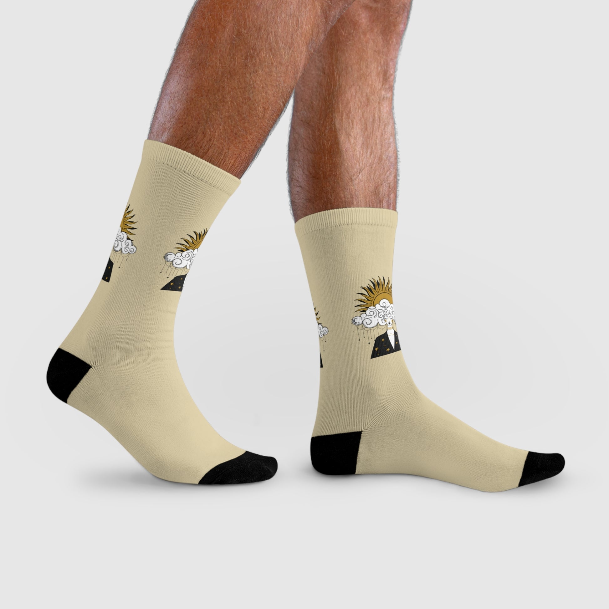 Divine Feminine Meditation Among Stars Grounding Socks | Celestial Journaling Accessories | Meditation Clothing | Yoga socks
