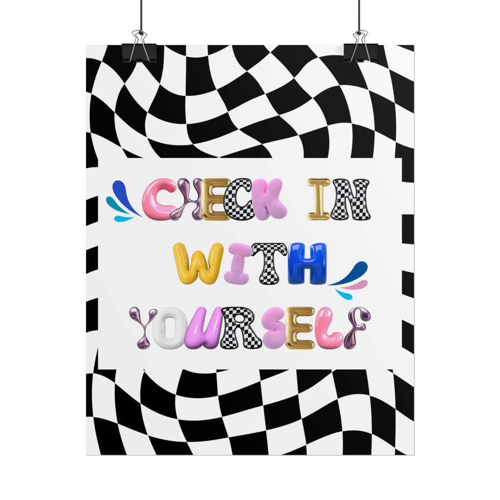 Rolled Bubble Letter Poster | Mental Health Awareness Art | Feel-Good Emotional Wellness Art in Blob