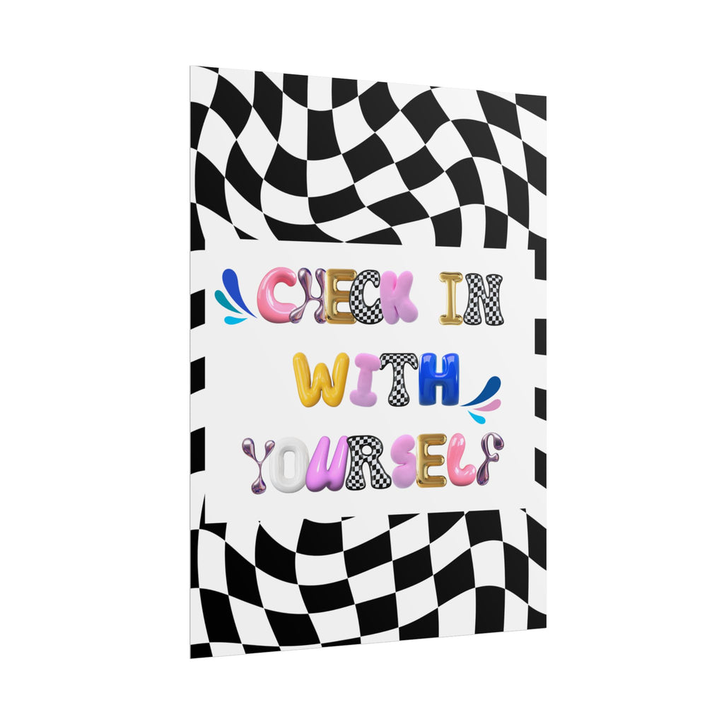 Rolled Bubble Letter Poster | Mental Health Awareness Art | Feel-Good Emotional Wellness Art in Blob