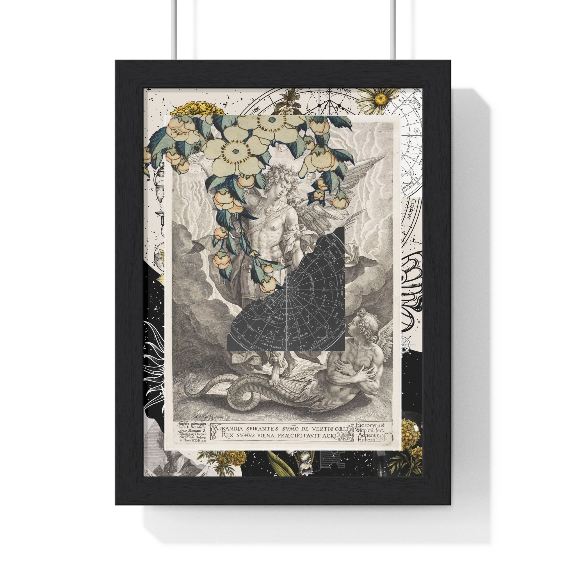 Vintage-Inspired Vertical Framed Poster, Art Decor, Wall Art, Gift for Home, Botanical Illustrations, Alchemy Renaissance Artwork