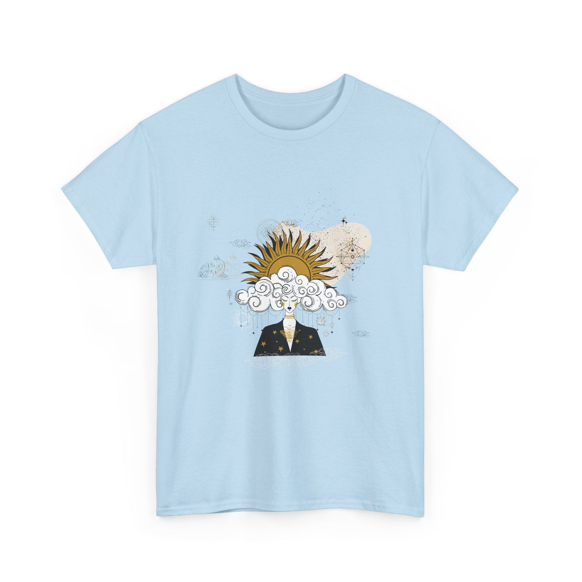 Feminine Meditation Among Stars Tshirt | Meditation Constellation Astrology Tee | Grounding Ritual Essentials | Healing Affirmation Tshirt