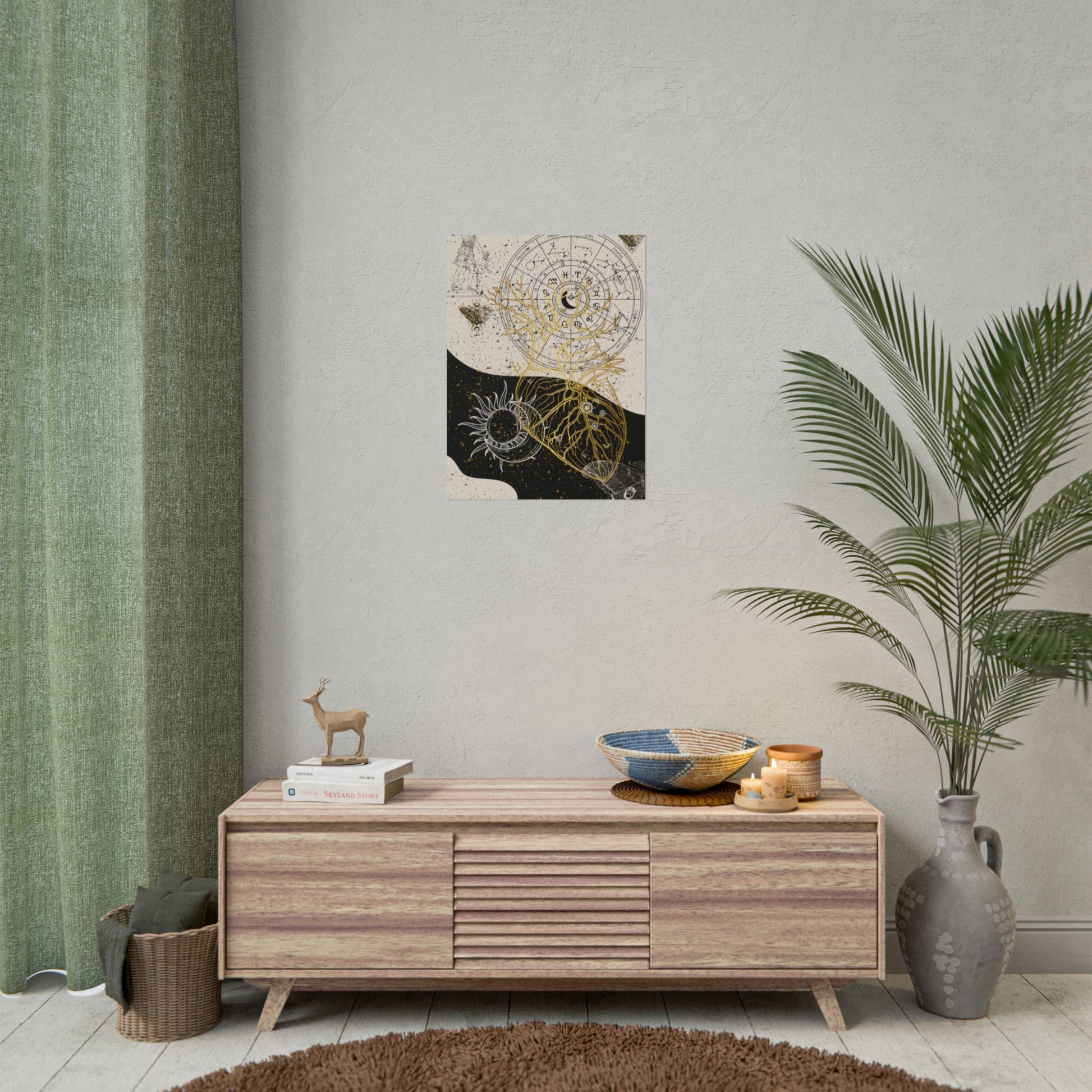 Rolled Posters | Astrological Art Print, Celestial Wall Decor, Zodiac Poster, Astrology Gift, Horoscope Art, Bohemian Home Decor