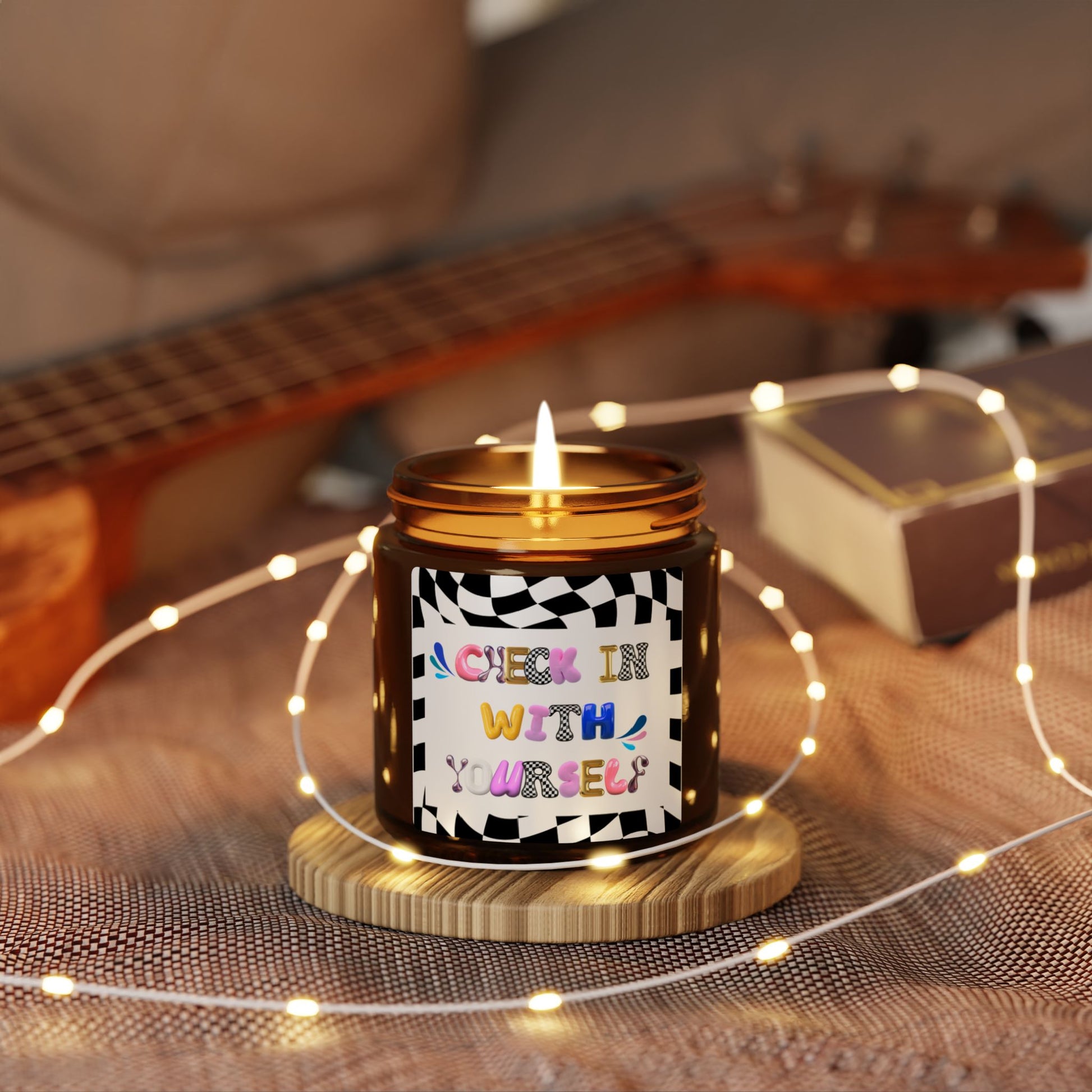 Check In With Yourself Candle | Scented Self-Care Candle Gift | Mental Health Support | Mindfulness Decor | Calming Aromatherapy