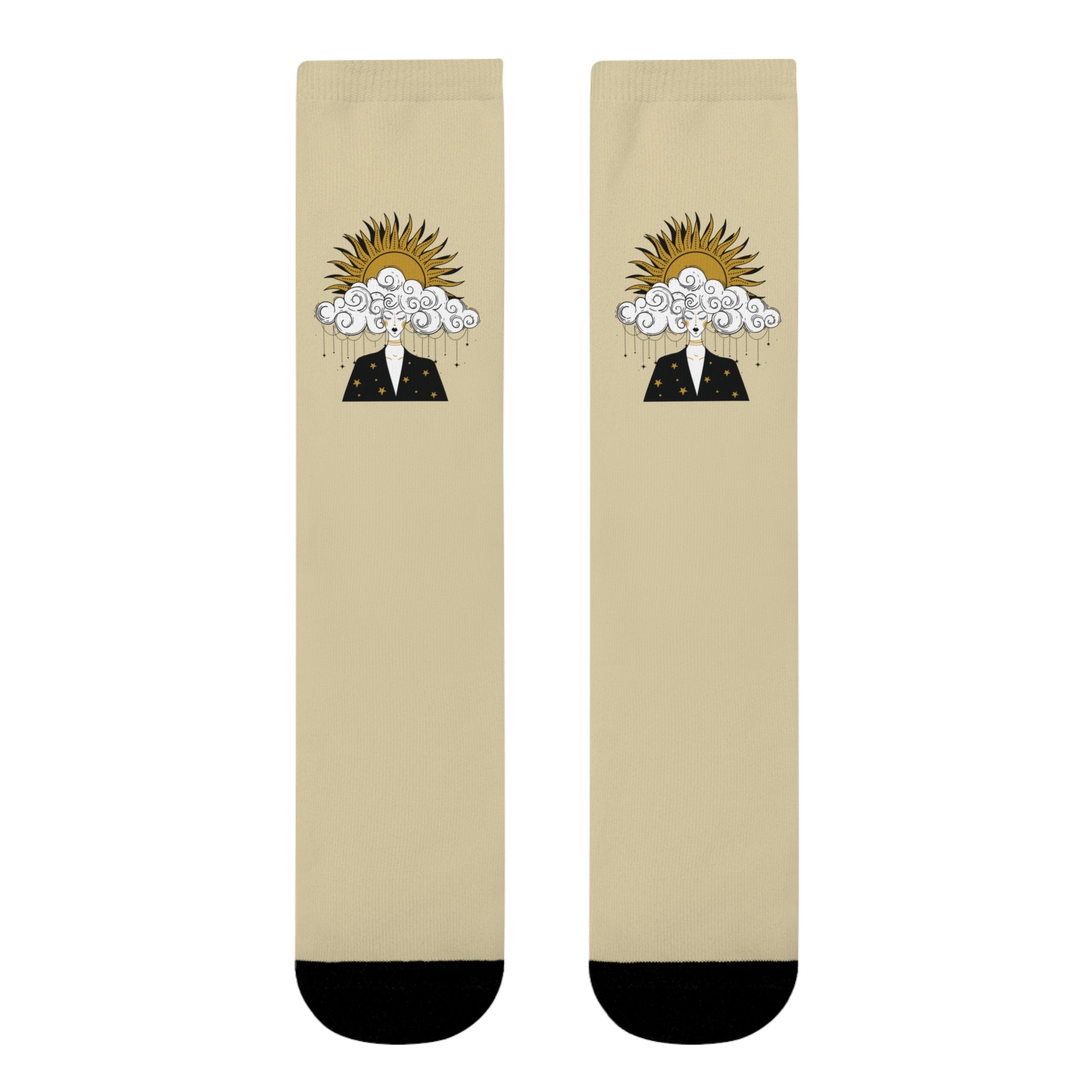 Divine Feminine Meditation Among Stars Grounding Socks | Celestial Journaling Accessories | Meditation Clothing | Yoga socks
