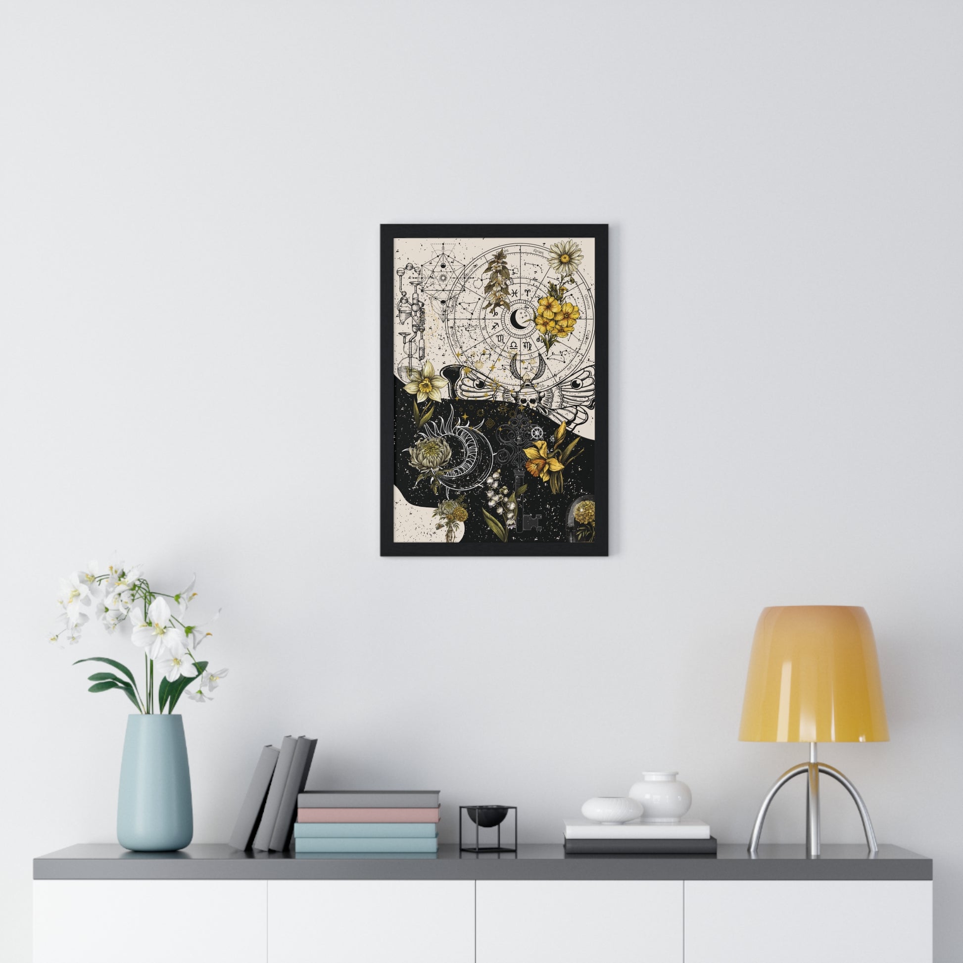 Framed Botanical Themed Vertical Poster, Wall Art, Home Decor, Nature Prints, Gift for Art Lovers, Vintage Style Decoration