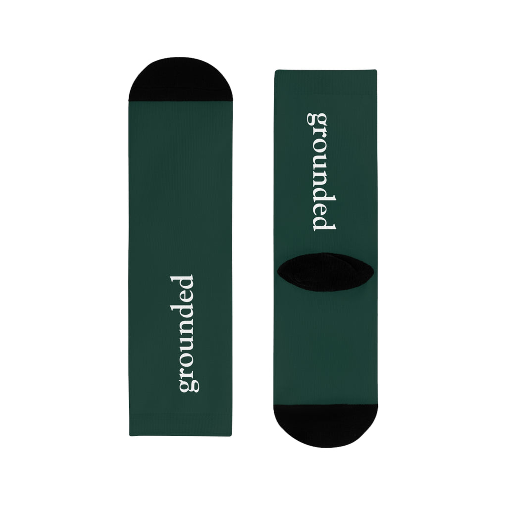 Grounded Socks Mindful Wear | Emotional Wellness Gift | Minimalist Cozy Ritual Socks | Turn The Wheel Companion | Affirmation Socks