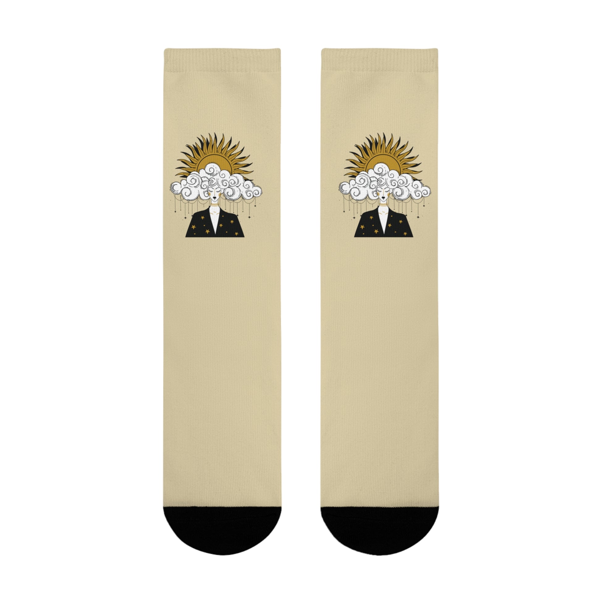 Divine Feminine Meditation Among Stars Grounding Socks | Celestial Journaling Accessories | Meditation Clothing | Yoga socks
