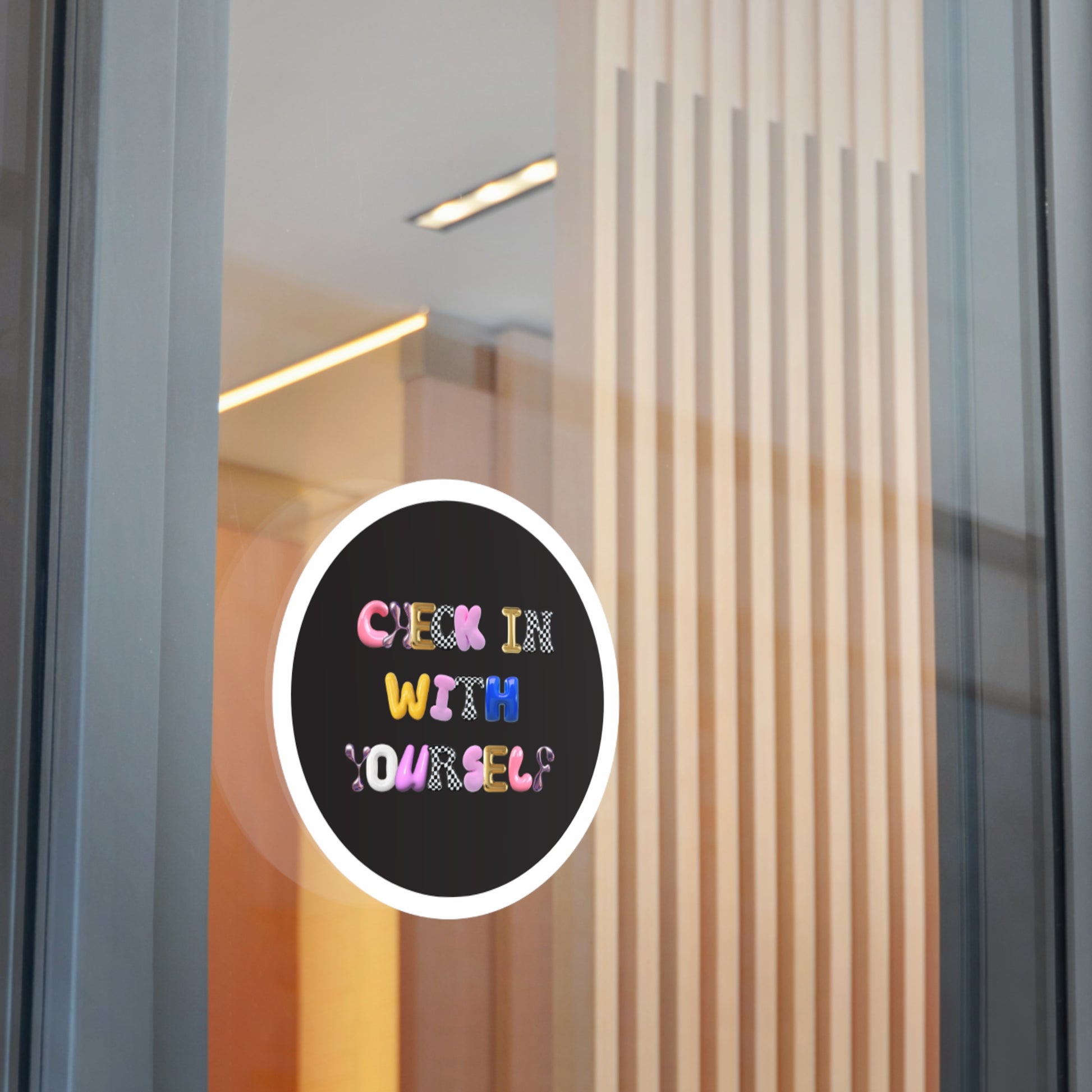 Check In With Yourself Sticker | Mental Health Reminder Vinyl Decal | Therapy-Inspired Self-Care Sticker | Laptop Water Bottle Journal