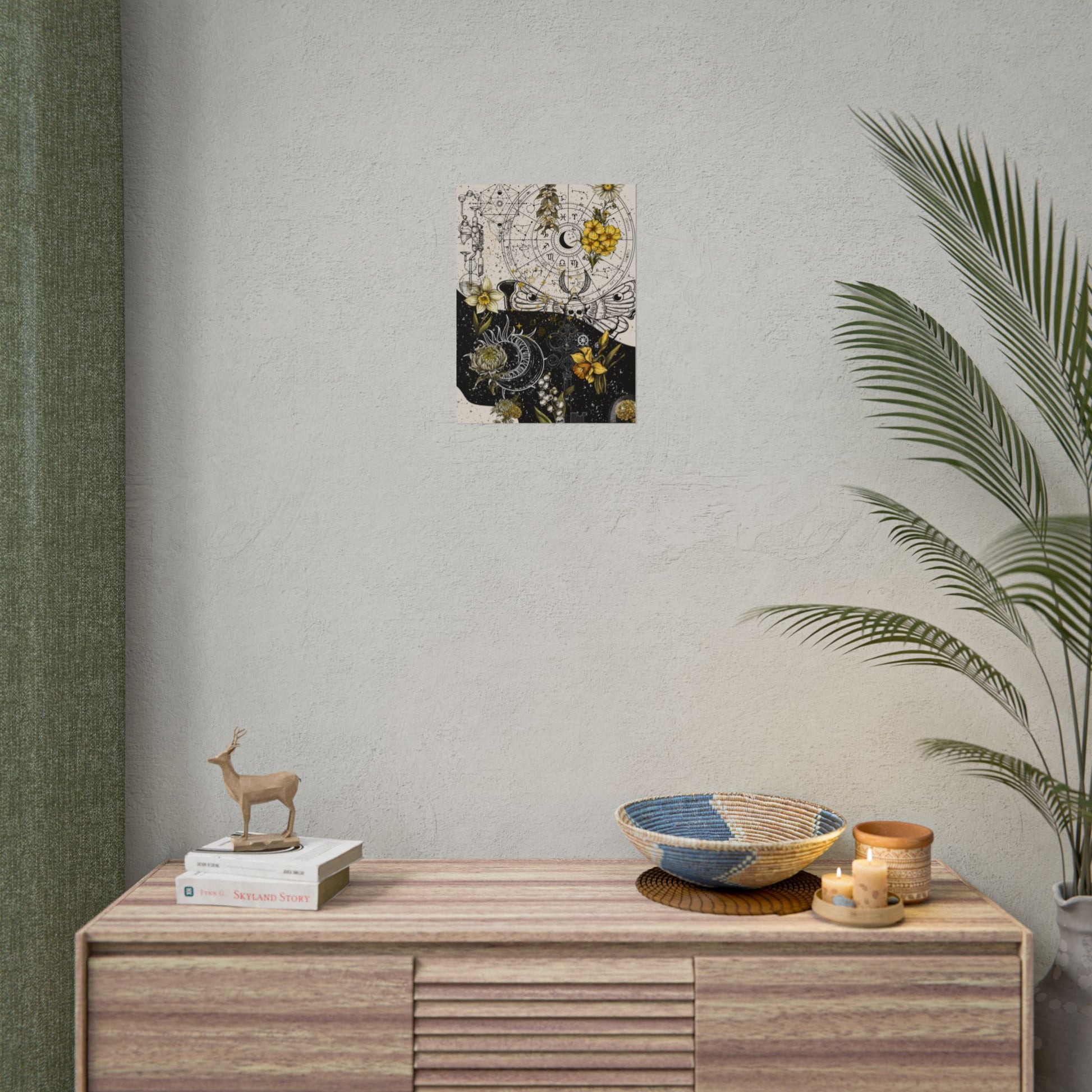 Rolled Posters Moth Wall Art Prints, Aesthetic Home Decor, Goth Wall Decor, Vintage Style Art Posters, Boho Room Decor Gift