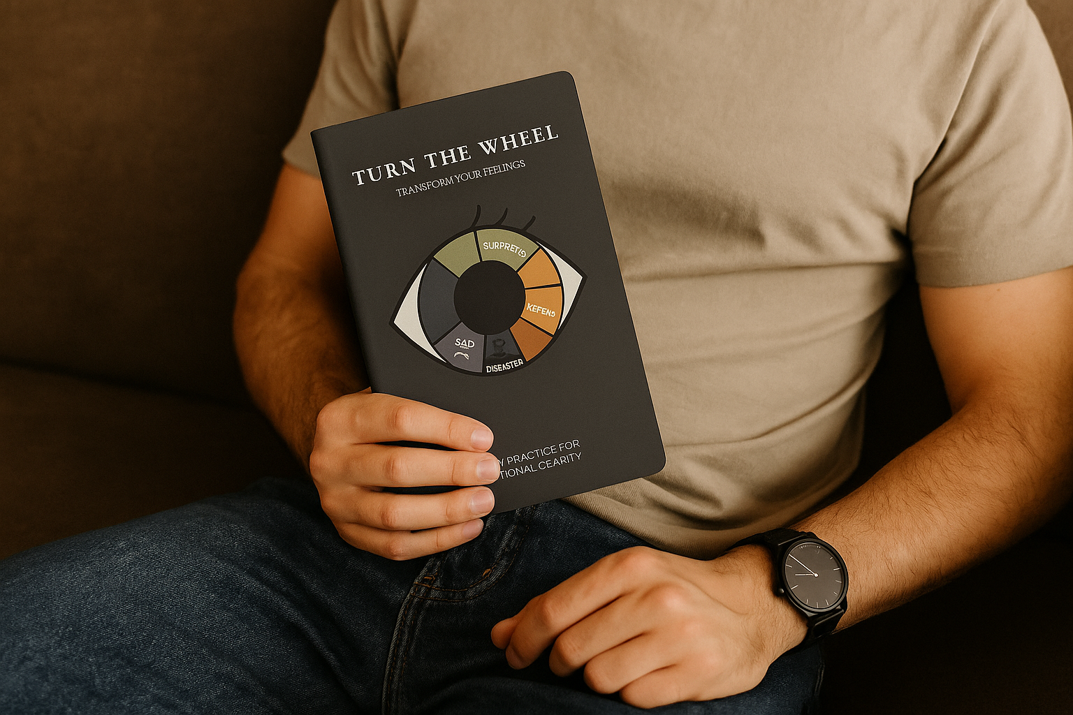 Emotions Wheel Journal | Feelings Wheel Journal | A Guided Journal for Emotional Clarity | Monthly Reflection Pages | A5 Hardcover